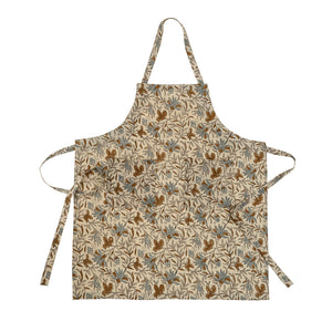 Floral cecily patterned apron on a white background