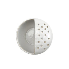 white berry bowl strainer stoneware on a white background
