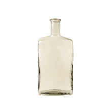 Clear glass bottle vase size large on a white background
