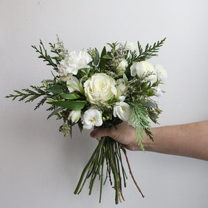 Halliday House Blooms hand-tied Christmas bouquet