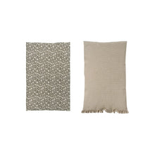 Muted Olive Cotton Tea Towel Set