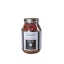 Large Jar of Ste Anne's Bakery chocolate raspberry granola on a white background