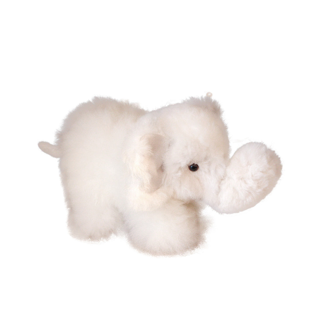 alpaca fur white elephant plushie