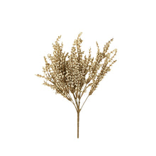 Artificial heather spray branch on a white background