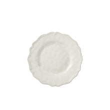 Cream melamine salad plate with detailed edge