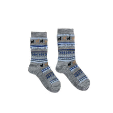 Pokoloko kids alpaca print socks grey