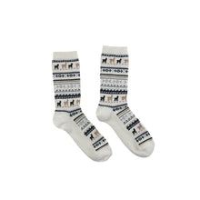 Pokoloko kids alpaca print socks cream