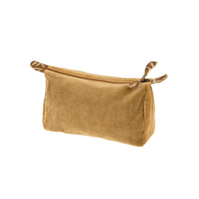 Gold coloured velvet zip pouch