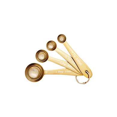 Stainless Steel Gold Measuring Spoon Set of 4
