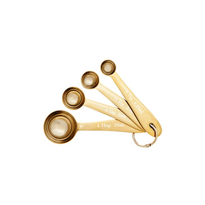 Stainless Steel Gold Measuring Spoon Set of 4