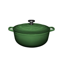 Green cast iron 6.2L round casserole dish