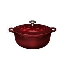 Red cast iron 6.2L round casserole dish