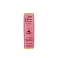 Café-Tasse noir praline amande & framboise chocolate bar white background 