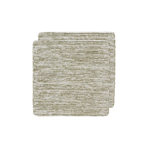 Olive Coloured Knit Dish Cloth Set