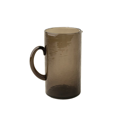 earth brown toned glass water pitcher