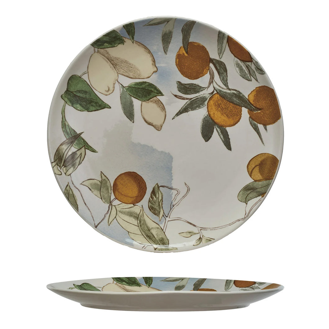 Photo of Creative Co-op's Stoneware Plate with Lemons and Oranges