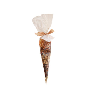 potpourri dried herbs and fruits tied in a clear bag