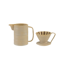 Beige ceramic pour over coffee set 