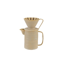 Beige ceramic pour over coffee set