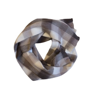 Pokoloko seamless scarf walnut check