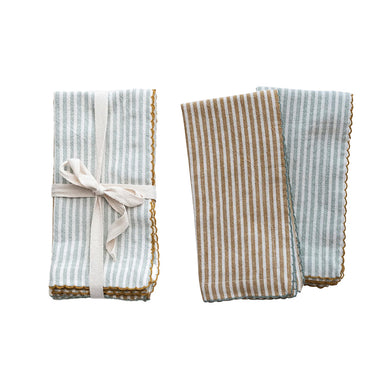 Striped Cotton Napkins 4-Pack