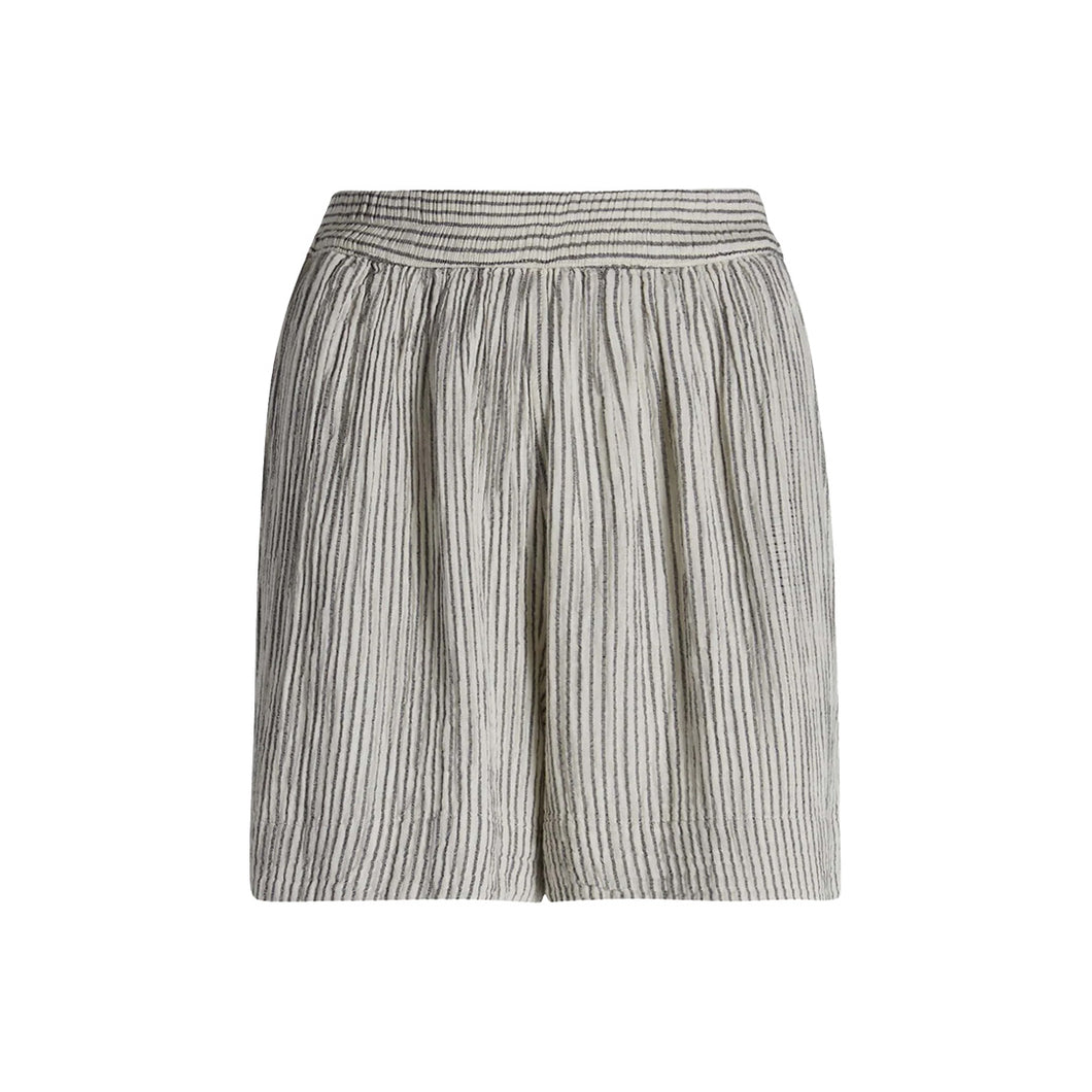 Striped crinkle muslin shorts