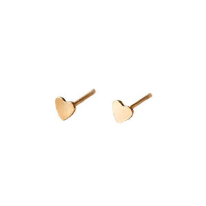 Gold Heart Studs