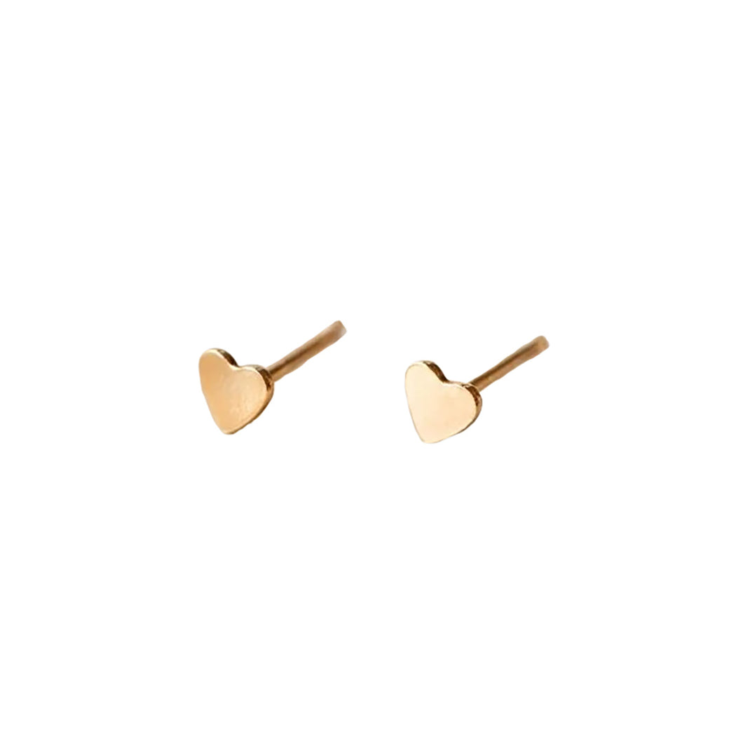 Gold Heart Studs