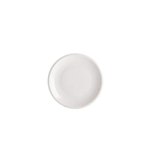 small white ceramic plate on a white background
