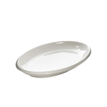 White ceramic platter on a white background