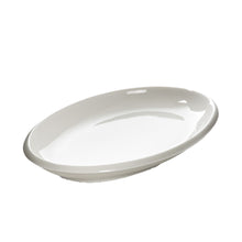 White ceramic platter on a white background