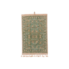 Teal Tassel Tea Towel