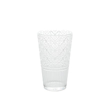 Clear acrylic floral patterned ice tea glass