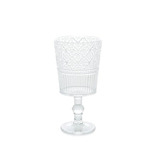 Clear acrylic floral patterned goblet