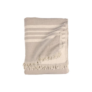 west coast linen sand coloured throw blanket